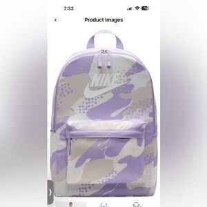 Nike Lavender and Cream Camo Backpack